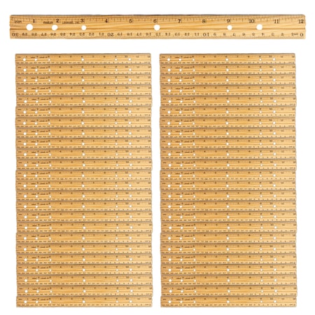 Charles Leonard Economy Wood Ruler, PK48 77120